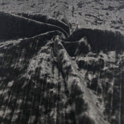 Black Striped Upholstery Crushed Velvet