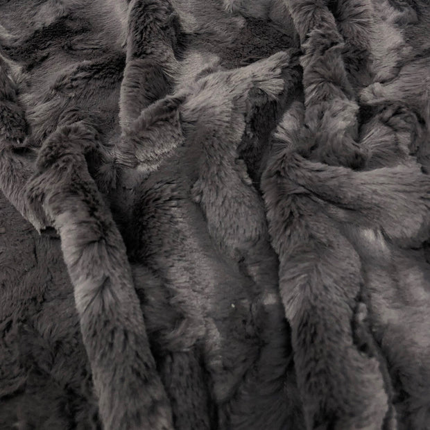 Grey Lustrous Soft Rabbit Faux Fur