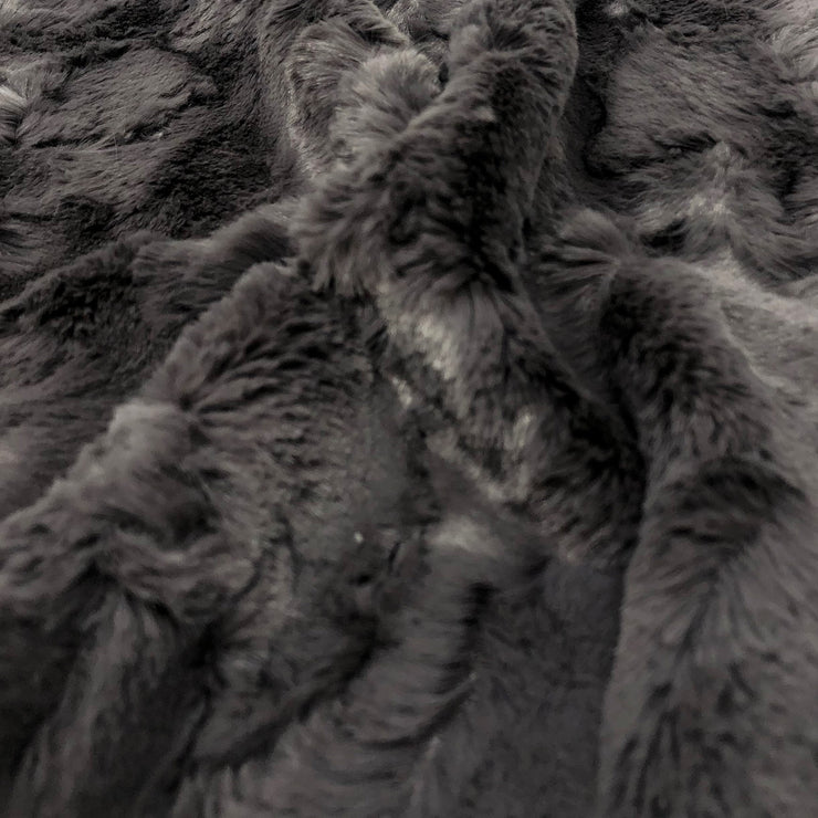 Grey Lustrous Soft Rabbit Faux Fur