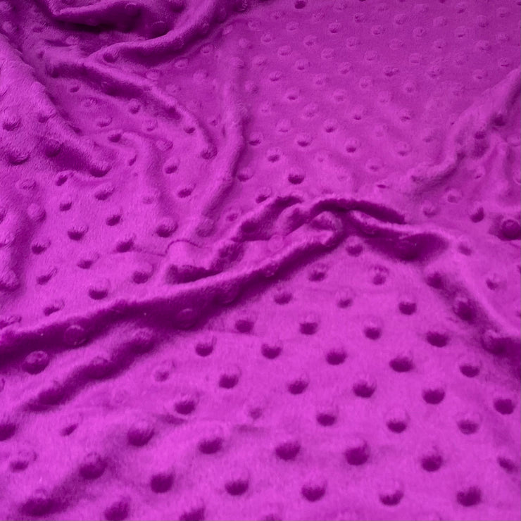 Magenta Soft Minky Bubble Solid