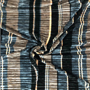 Multi Striped Crinkled Velvet