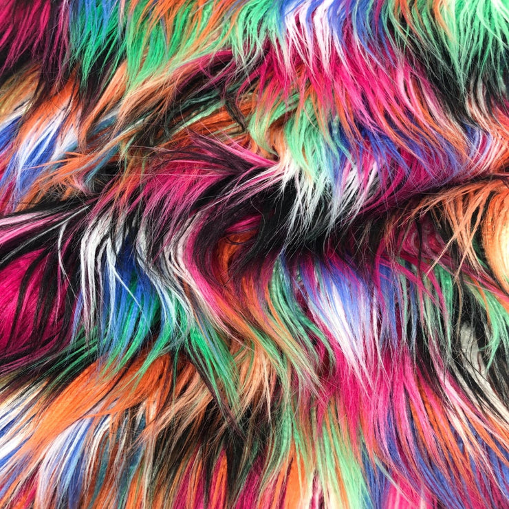 Multi Mongolian Long Hair Fur- Sold by the Yard – Elotex Fabric