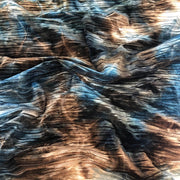 Tie-Dye Striped Crinkled Velvet
