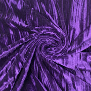 Purple Crinkled Stretch Velvet Solid