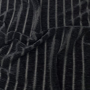 Black Striped Stretch Burnout Velvet