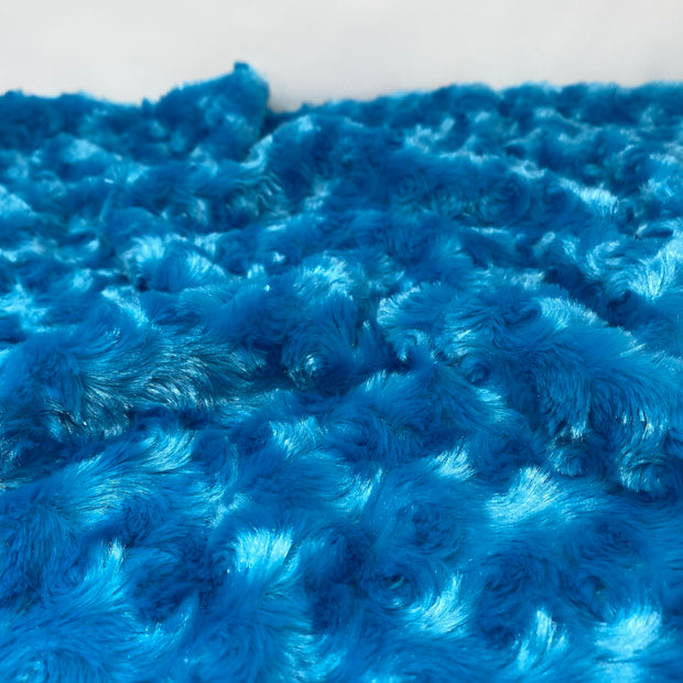 Caribbean Blue Soft Lustrous Rosebud Fur