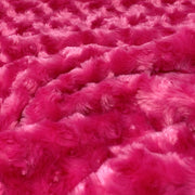 Fuchsia Hot Pink Soft Lustrous Rosebud Fur