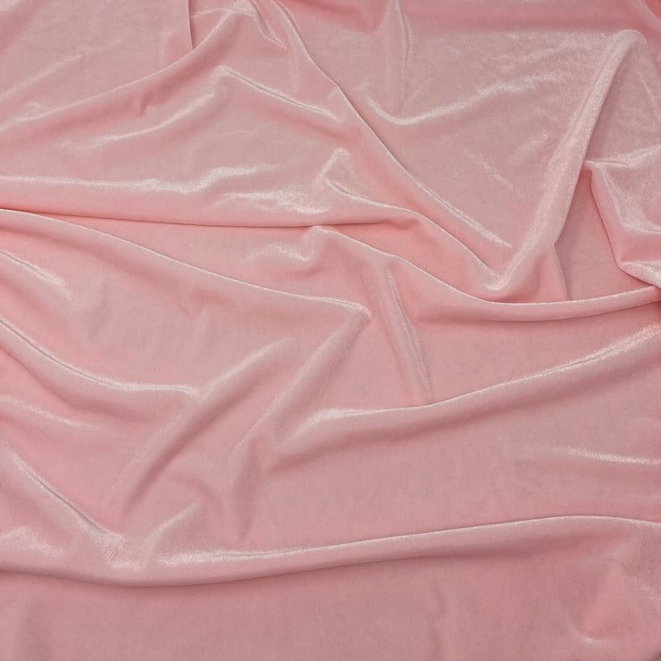 Bubblegum Pink Stretch Velvet Solid