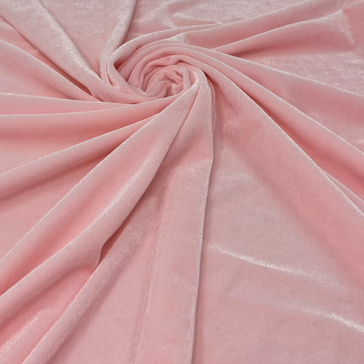 Bubblegum Pink Stretch Velvet Solid