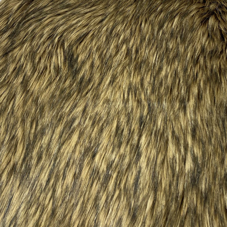 Brown Multi Coyote Faux Fur- Sold by the yard – Elotex Fabric