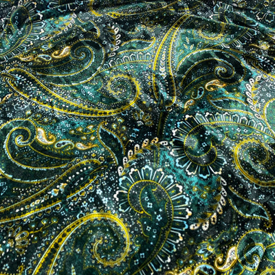 VELVET – Tagged Paisley Velvet– Elotex Fabric
