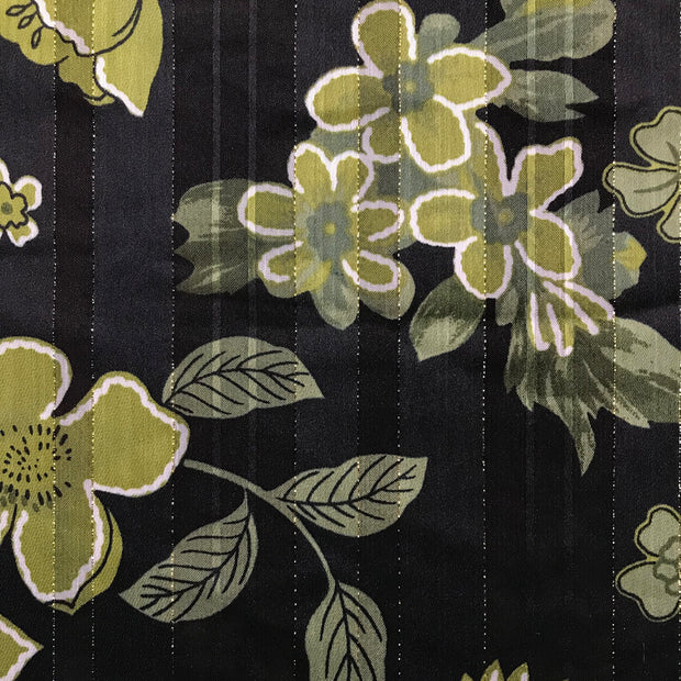 Flower Garden Metallic Stripe Chiffon