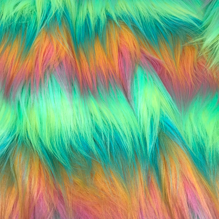 Rainbow Soft Long Hair Fur