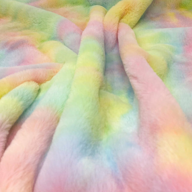 Rainbow Tie Dye Teddy Bear Faux Fur