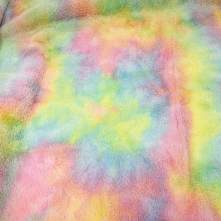Rainbow Tie Dye Teddy Bear Faux Fur