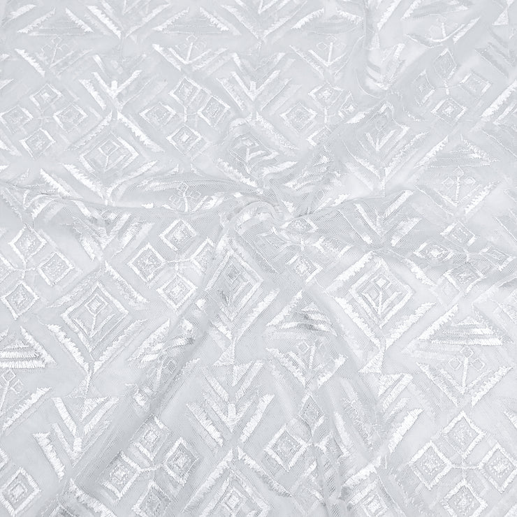 White Diamond Tribal Embroidered Lace