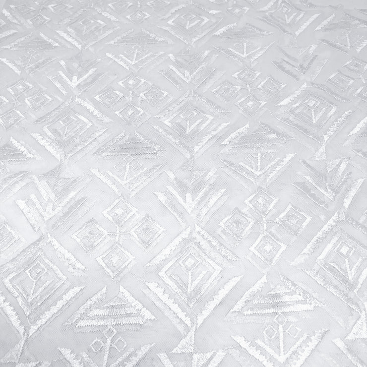 White Diamond Tribal Embroidered Lace