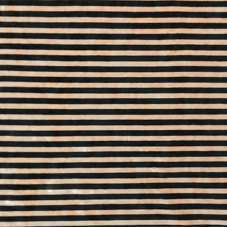 Crushed Stretch Velvet Striped Print