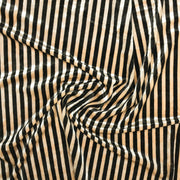 Crushed Stretch Velvet Striped Print