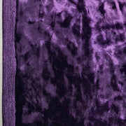 Eggplant Purple Crushed Stretch Velvet Solid