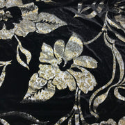 Flower Garden Cheetah Print Velvet