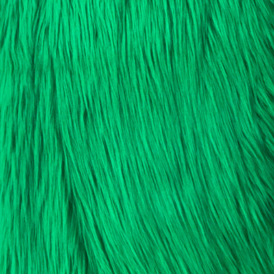 Kelly Green Solid Shaggy Long Hair Pile Faux Fur