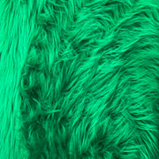 Kelly Green Solid Shaggy Long Hair Pile Faux Fur