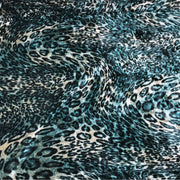 Turquoise Leopard Print Velvet
