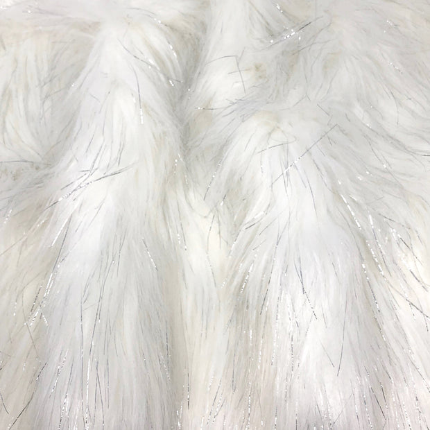 FAUX FUR – Tagged White Pile Fur– Elotex Fabric