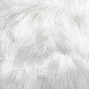 White Silver Foil Long Hair Faux Fur