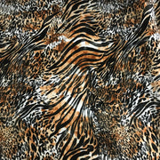 Zebra Leopard Print Stretch Velvet